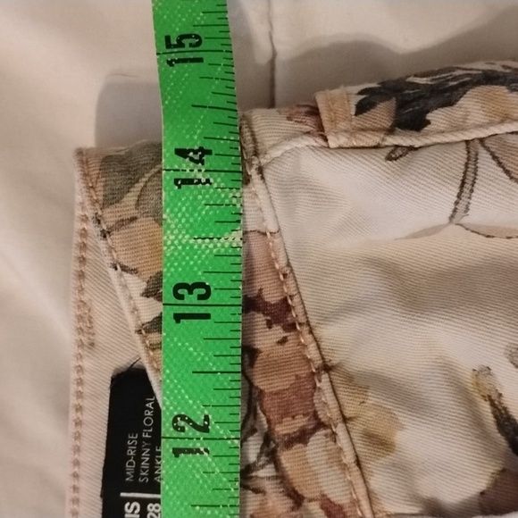 Buffalo David Button Oasis Mid Rise Skinny Ankle Floral Pants, Size: 6/28 - Picture 9 of 11
